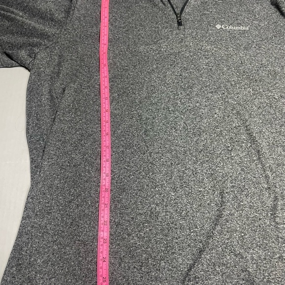 Men’s Columbia Heather Gray Quarter-Zip Pullover Large - Picture 8 of 9